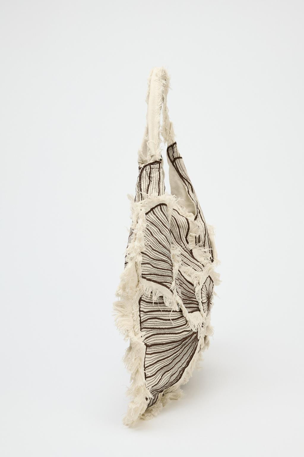 FLORAL EMBROIDERED MAXI TOTE BAG - Zara фото 4