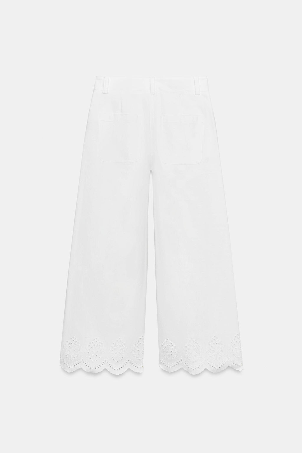 PANTAL?N CULOTTE BORDADOS PERFORADOS / Blanco - Zara фото 8