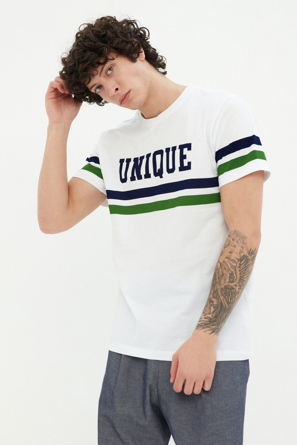 TRENDYOL MAN Gri Regular/Normal Kesim Kolej Bask?l? %100 Pamuk T-Shirt TMNSS20TS1836 - Trendyolmilla фото 10