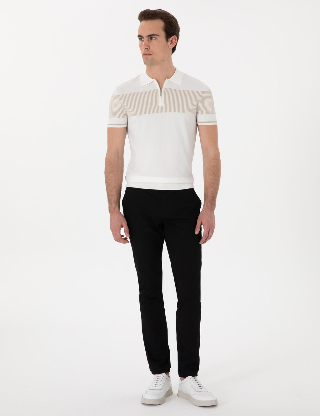 Siyah Slim Fit Kanvas Pantolon