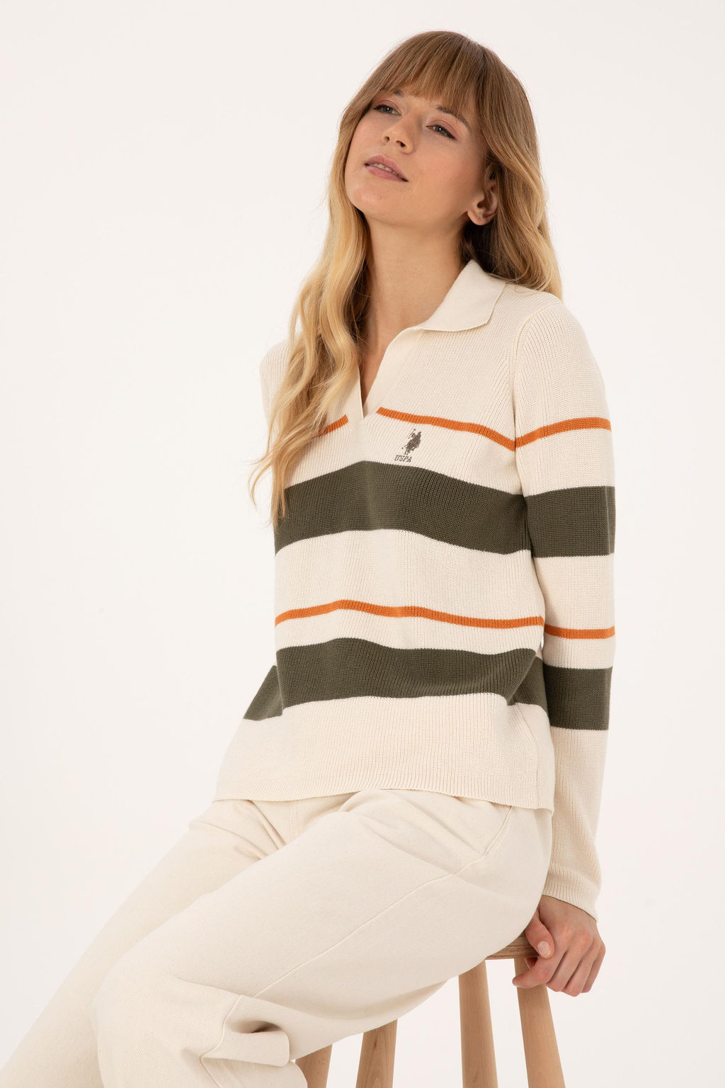 Kad_n Krem Melanj Kazak - U.s. polo assn фото 3