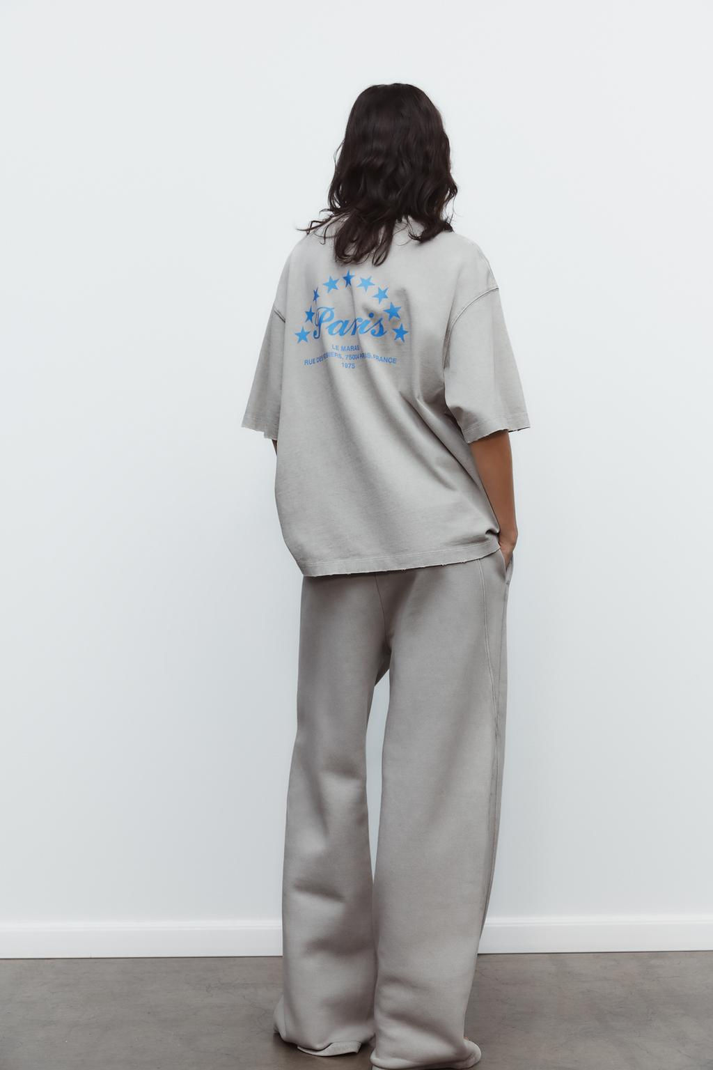 FADED-EFFECT T-SHIRT WITH SLOGAN - Zara фото 7