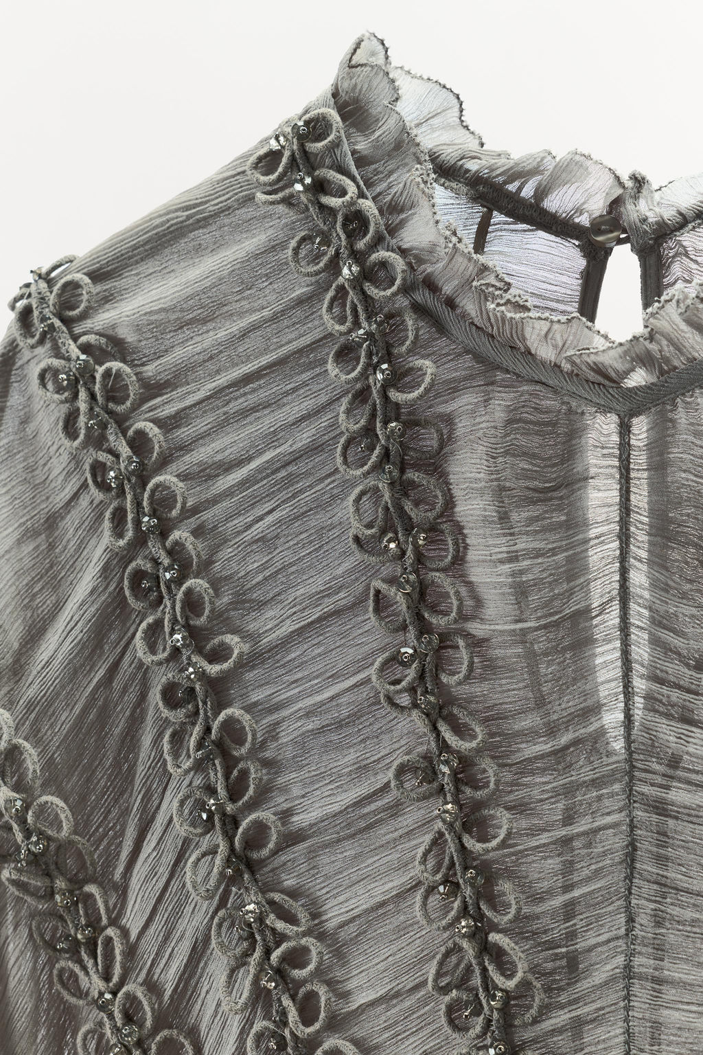 JEWEL KNOT TEXTURED DRESS