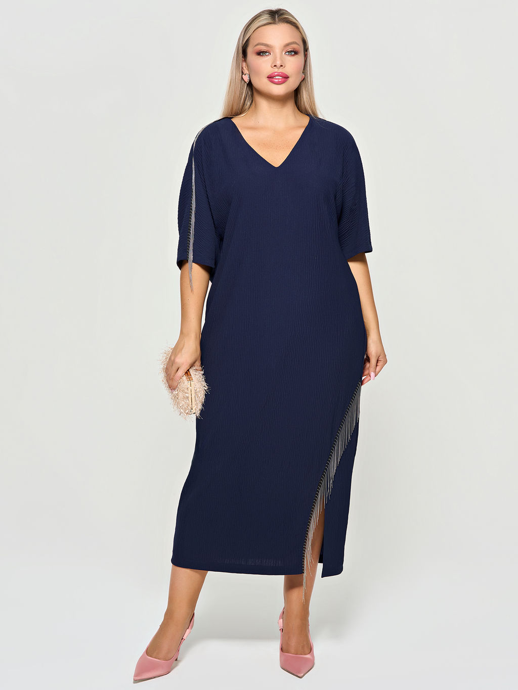 Платье 0349-1п тёмно-синий - Dora фото 40