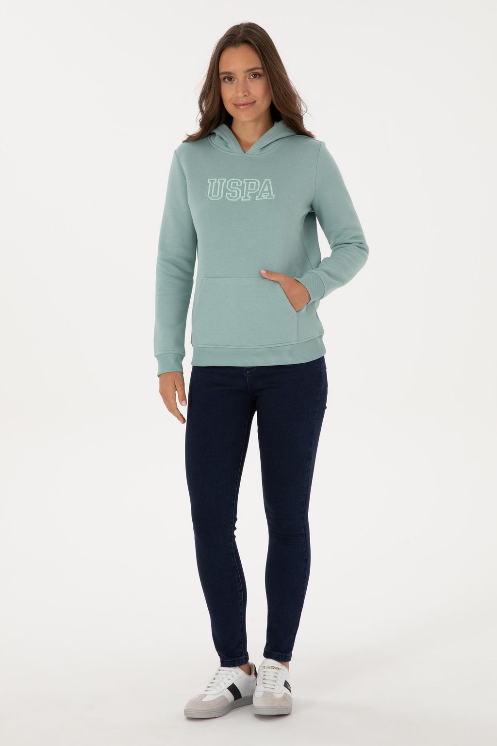 Kad_n Mint _ardonlu Kap__onlu Basic Sweatshirt - U.s. polo assn фото 4