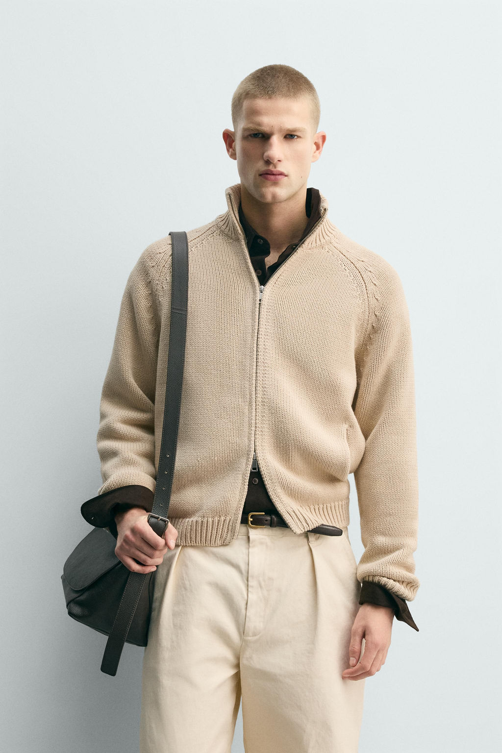 WASHED TEXTURED KNIT CARDIGAN - Zara фото 2