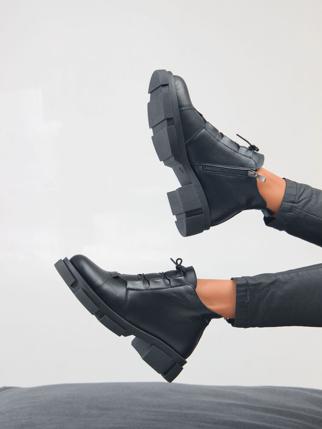 Ботинки 218.21074bl. черный/Мех