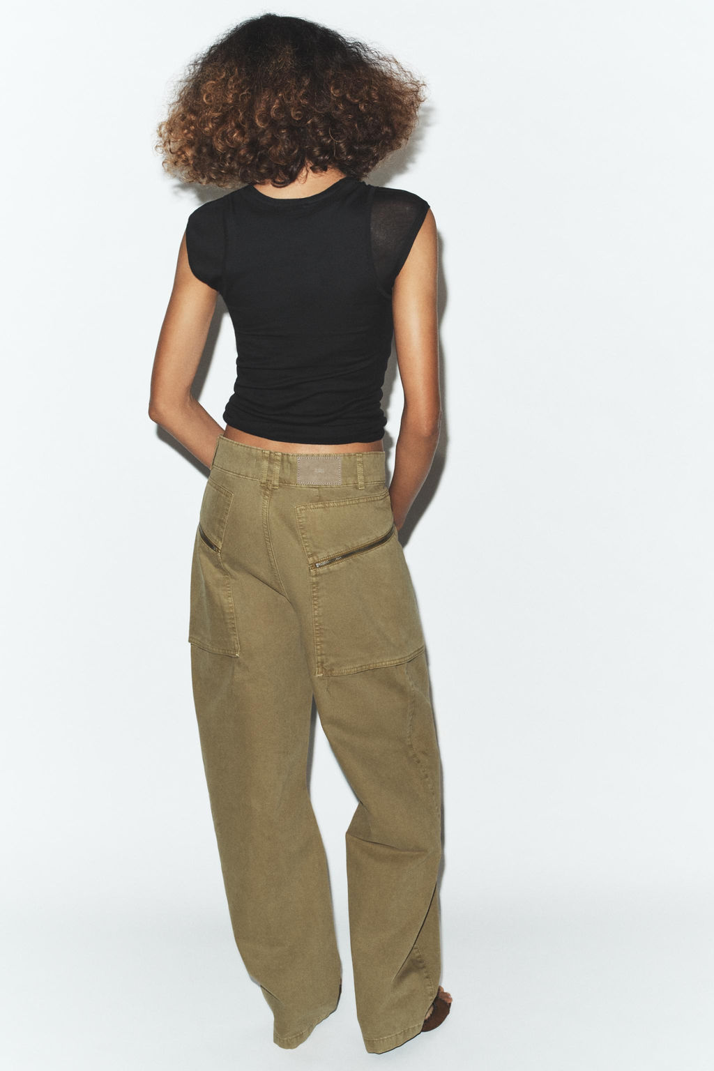 CAMISETA SUPIMA® EFECTO DOBLE / Negro - Zara фото 4