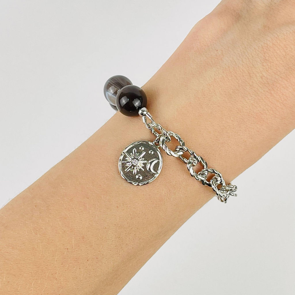 Браслет из ботсванского Агата 17,5 см +