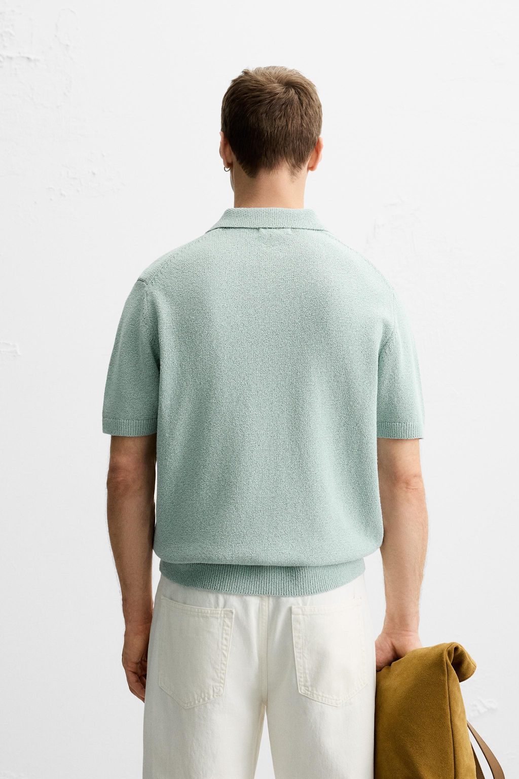 TEXTURED KNIT POLO SHIRT - Zara фото 3