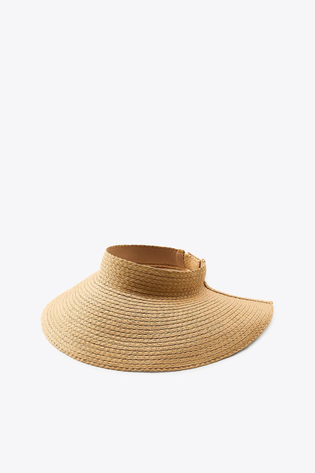 WIDE-BRIMMED WOVEN VISOR - Zara фото 5