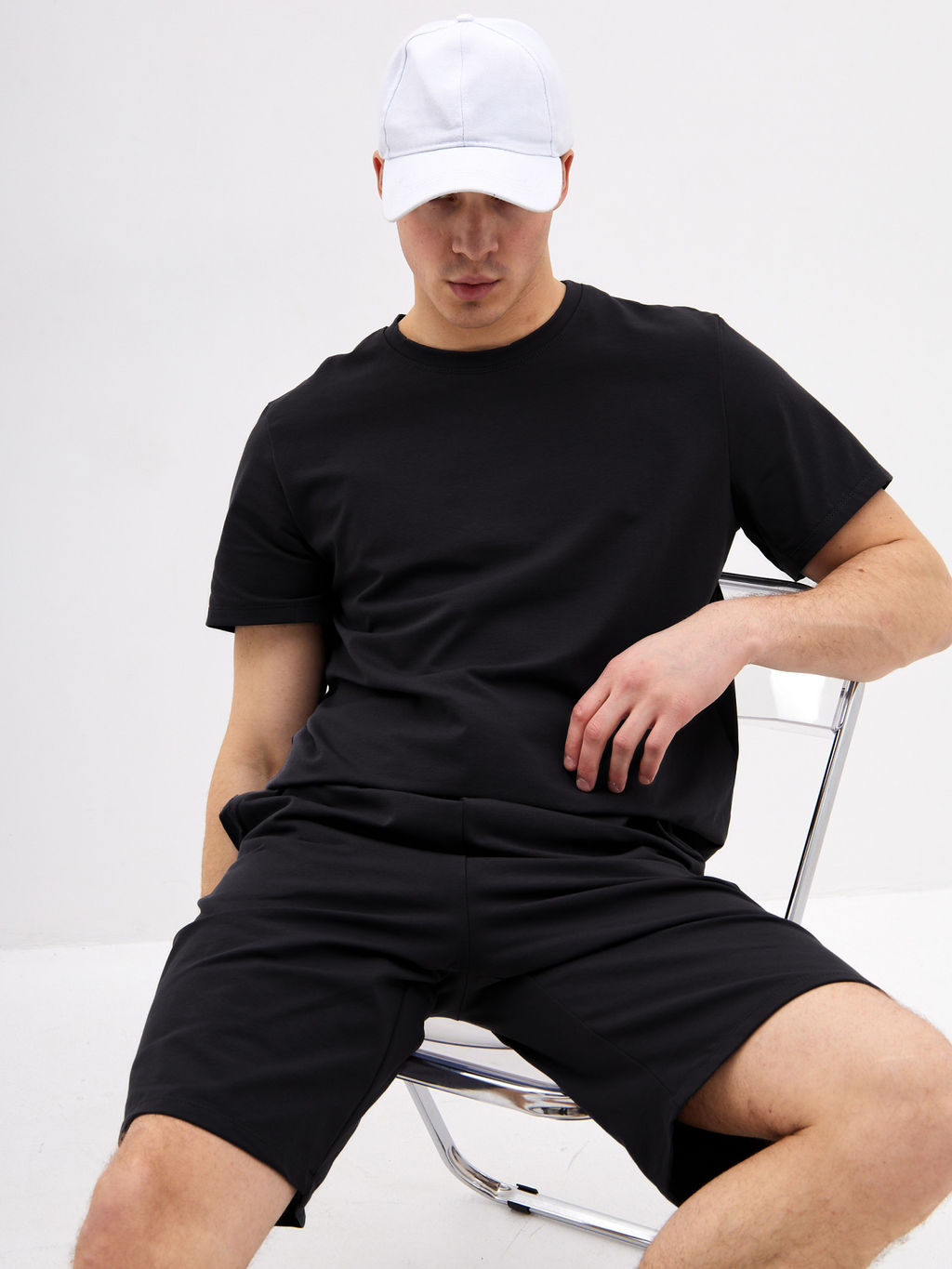 Костюм мужской кулирка с лайкрой ЛУКАС ЧЕРНЫЙ - Domtrik фото 4