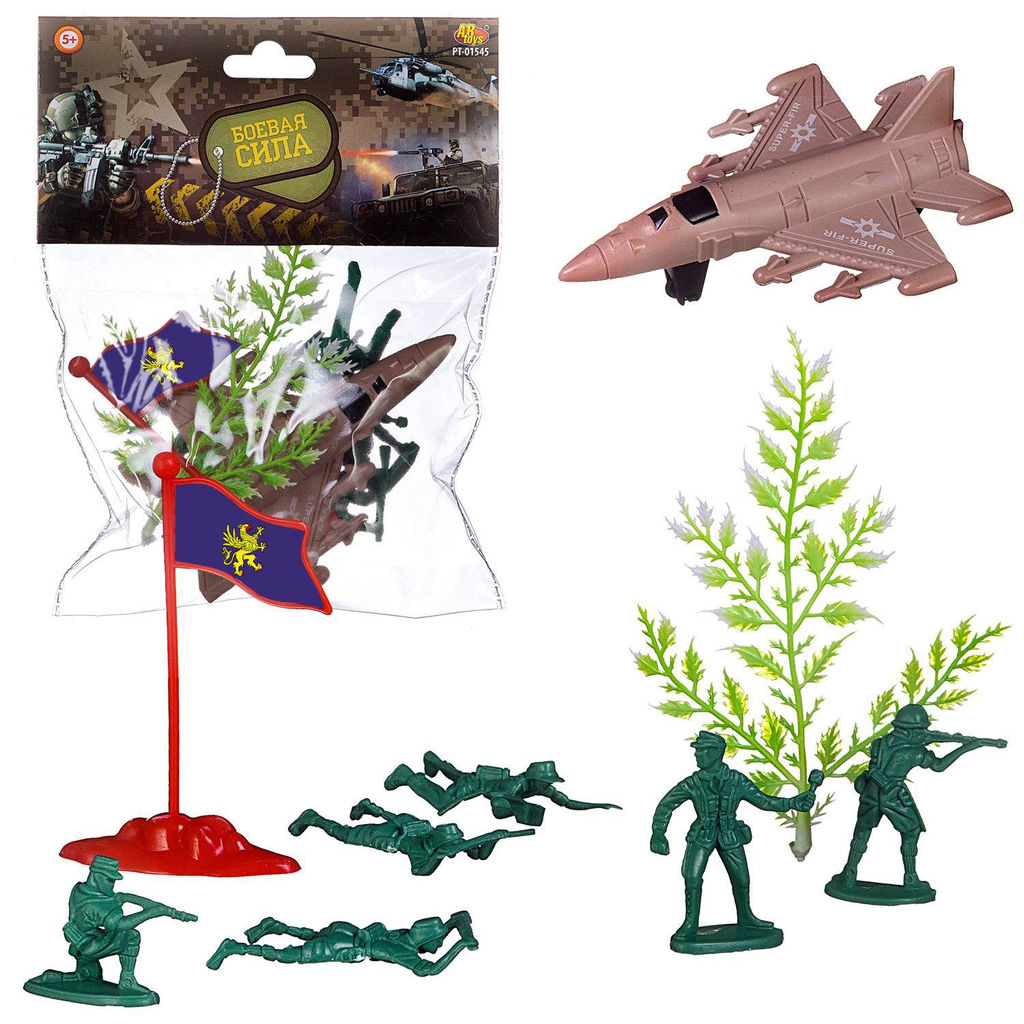 Игровой набор Abtoys Боевая сила 9 предметов (самолет, солдатики, аксессуары) фото 8