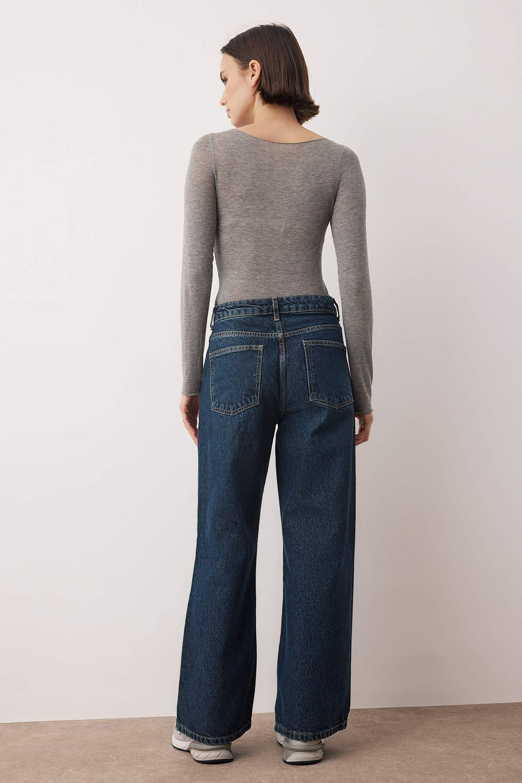 Koyu Kahverengi Yuksek Bel Bilek Boy Culotte %100 Pamuklu Jeans TWOAW26JE00190 - Trendyolmilla фото 12