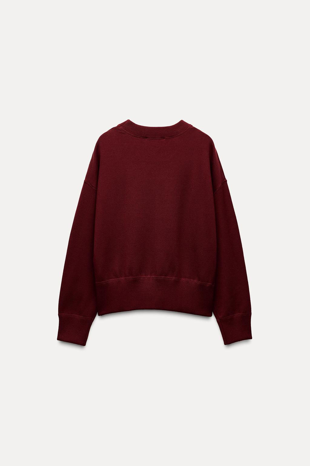 BASIC PLAIN KNIT SWEATSHIRT - Zara фото 16