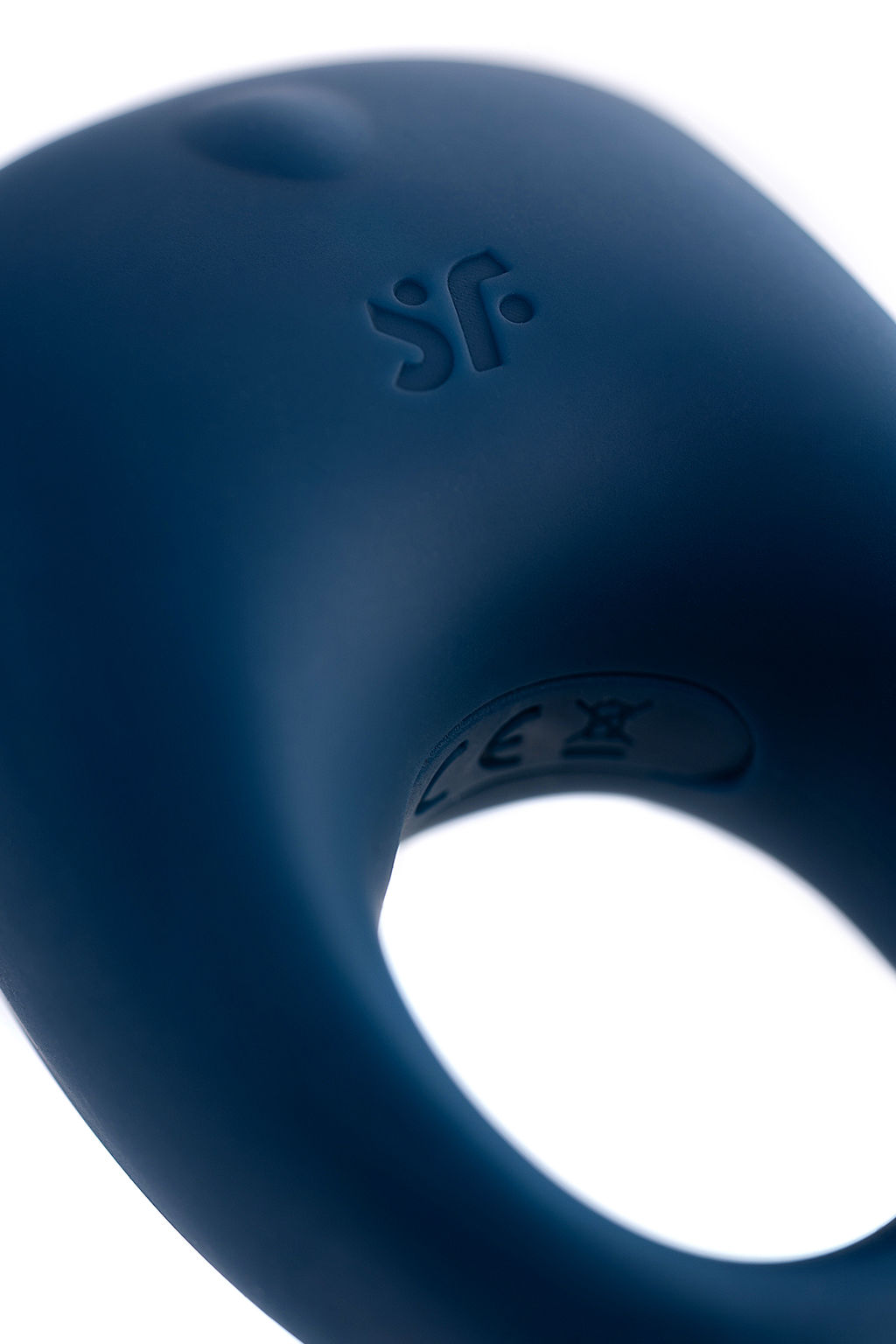 Эрекционное кольцо на пенис Satisfyer Strong One Connect App, силикон, синий, 7 см.