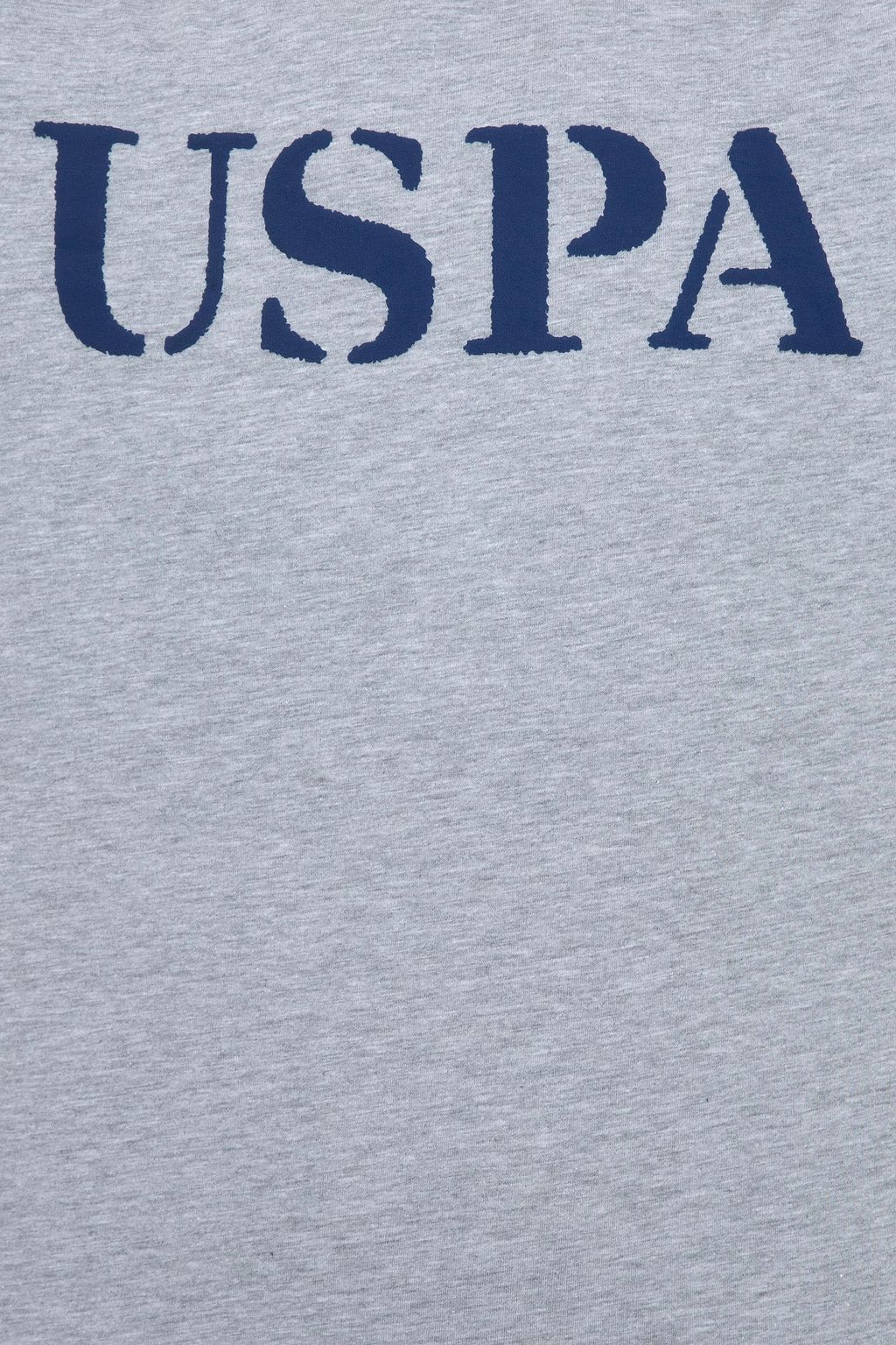 Мужская серая меланжевая футболка с круглым вырезом Basic - U.s. polo assn фото 6