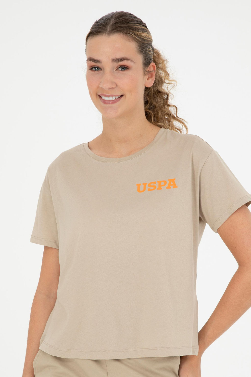 Женская футболка светло-хаки - U.s. polo assn фото 10