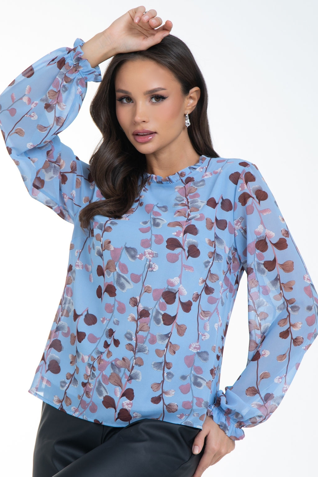 Блуза Волшебный шифон (небесный)