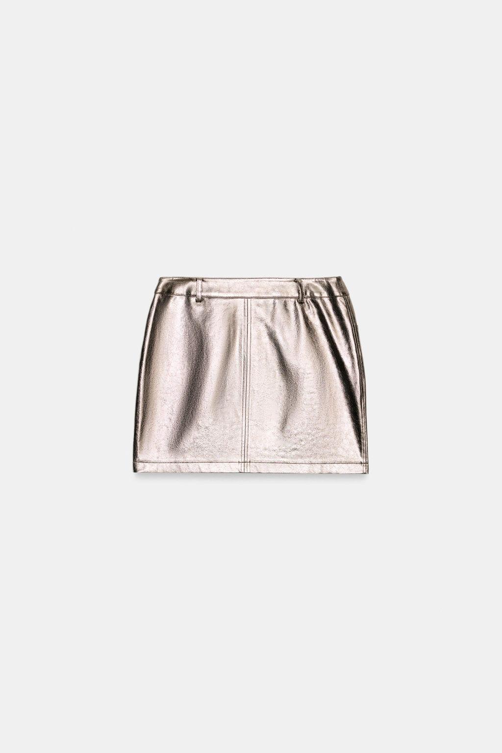 FALDA MINI EFECTO PIEL / Plata - Zara фото 7