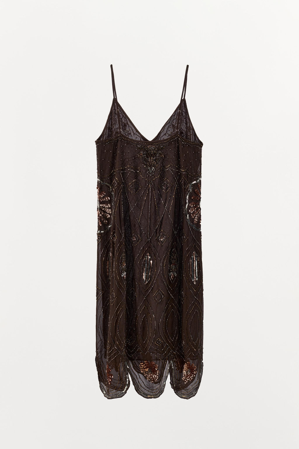 GEORGETTE SEQUIN BEAD DRESS - Zara фото 10