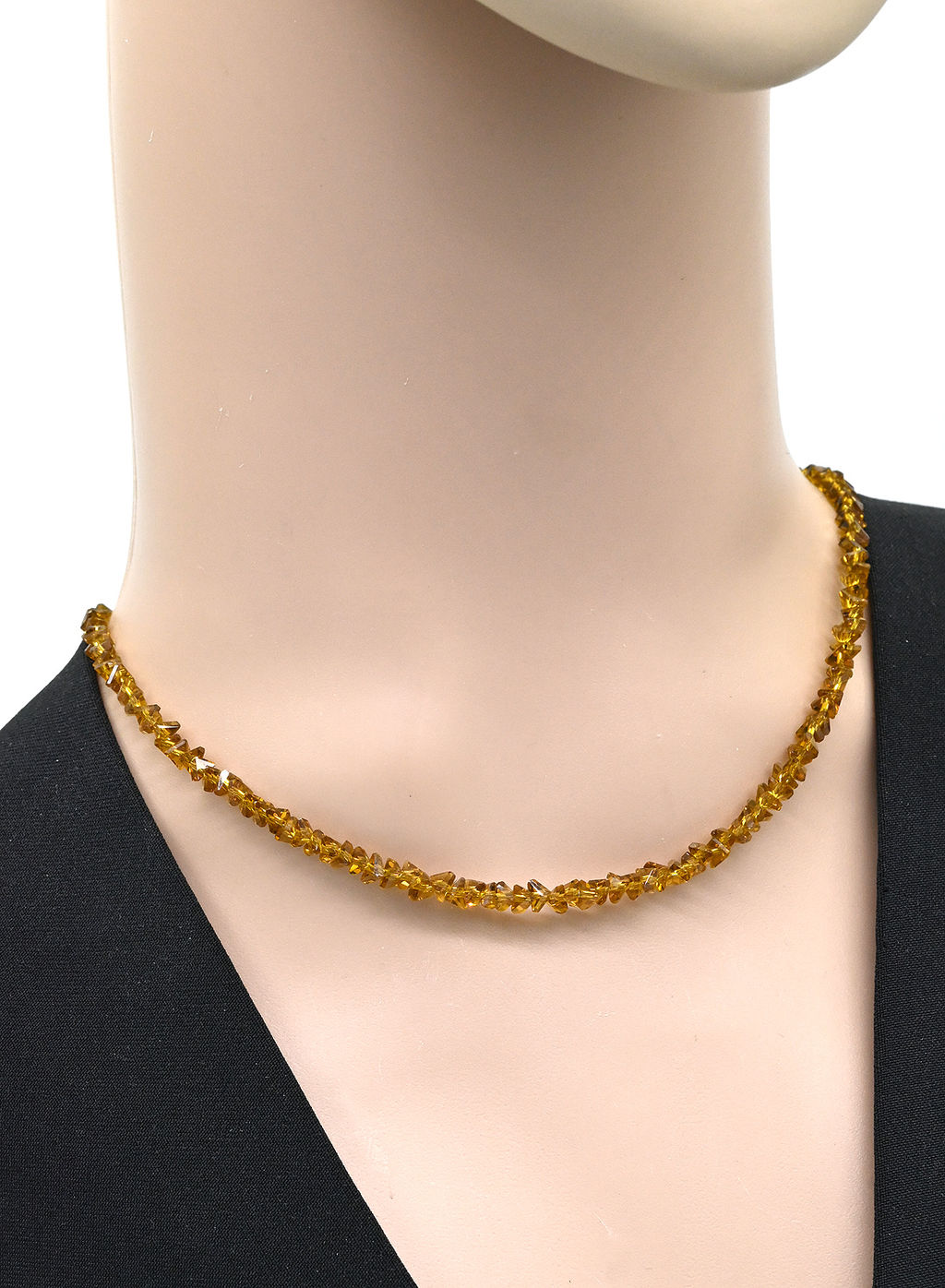 Чокер на шею женский из циркона огранка 4мм цв.зеленый хамелеон, 38см - Радуга камня фото 26