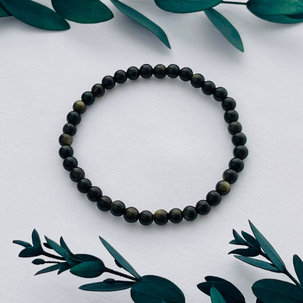 Браслет из золотистого Обсидиана 20 см