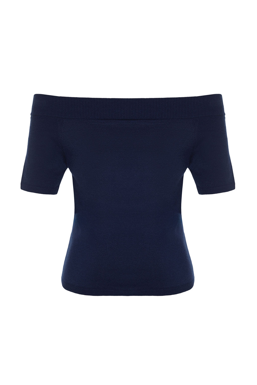 Lacivert Premium/Ozel Iplikli Carmen Yaka Triko Kazak TWOSS24KZ00010 - Trendyolmilla фото 8