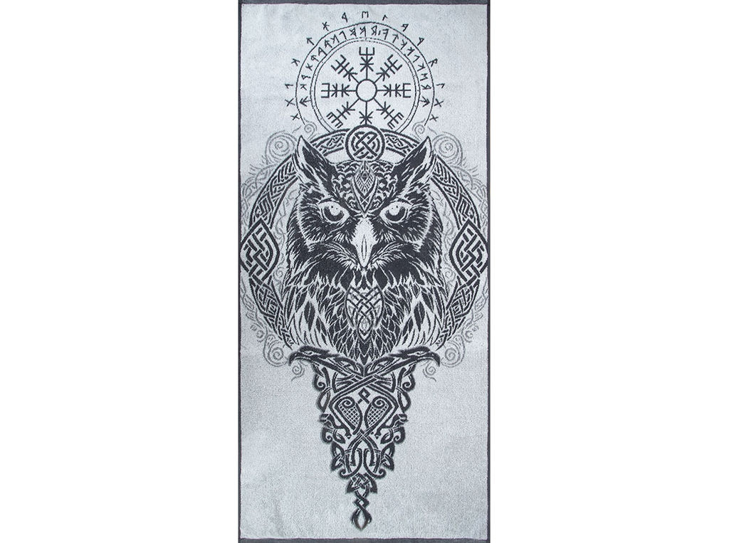 Полотенце махровое 6с102.411ж1 Тотем СОВА(антрацит) 67х150см