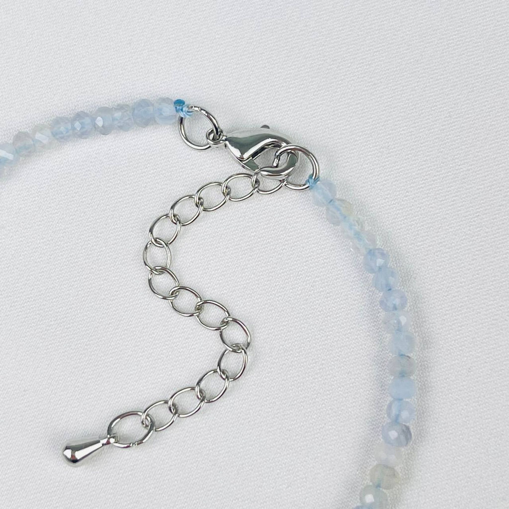 Браслет из Голубого агата 17 см +