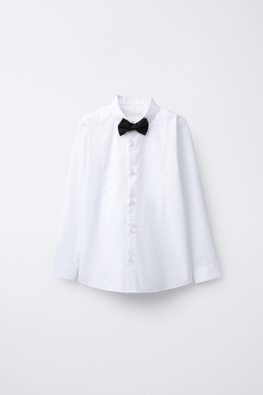 DETACHABLE SATIN BOW TIE SHIRT