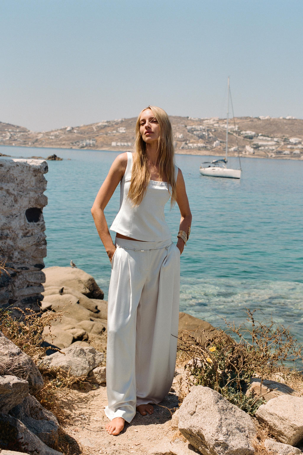 SATIN WIDE-LEG TROUSERS - Zara фото 6