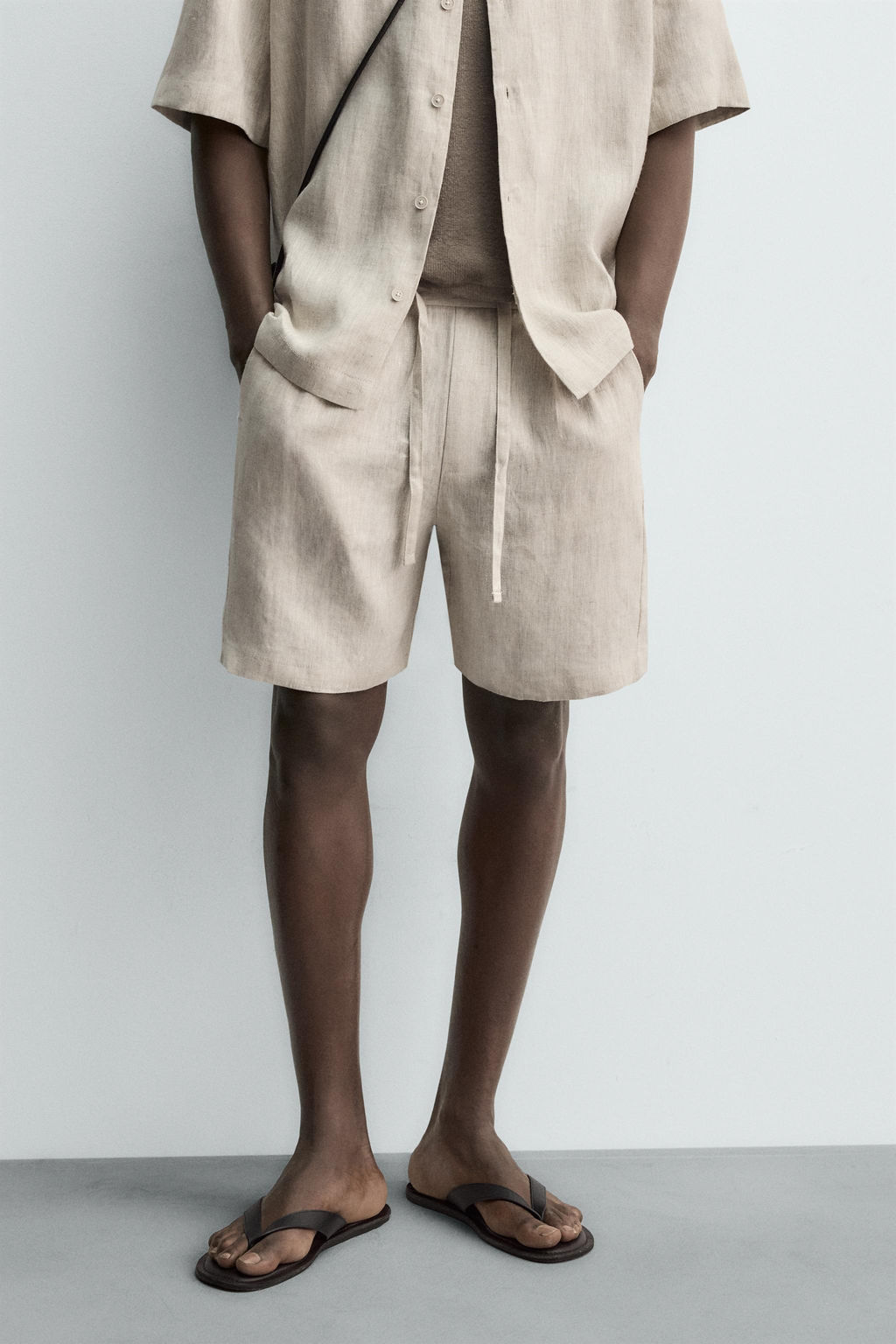 100% LINEN RELAXED FIT BERMUDA SHORTS - Zara фото 20