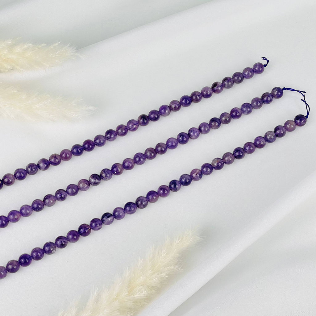 Бусины для украшений из Аметиста (46 бусин) 38 см