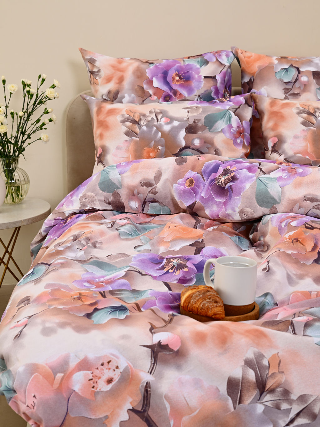 Комплект наволочек бязь люкс - Фиалки 50х70