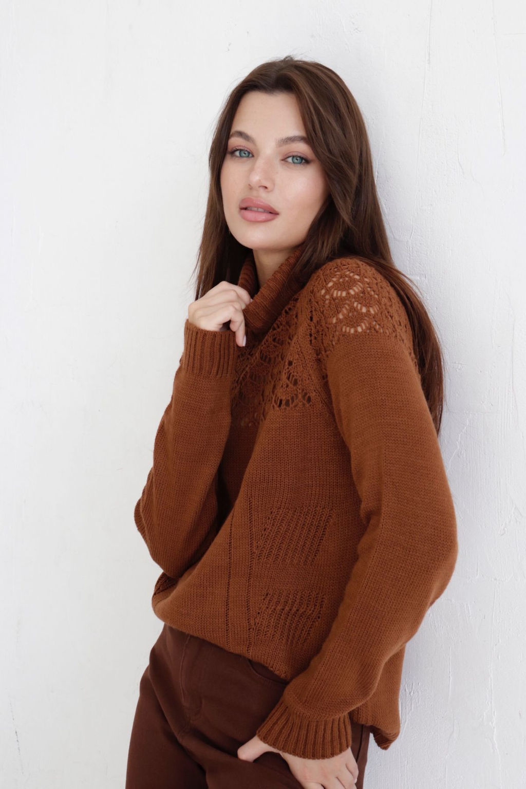 10073 Свитер с альпакой кофейный - Martichelli фото 42