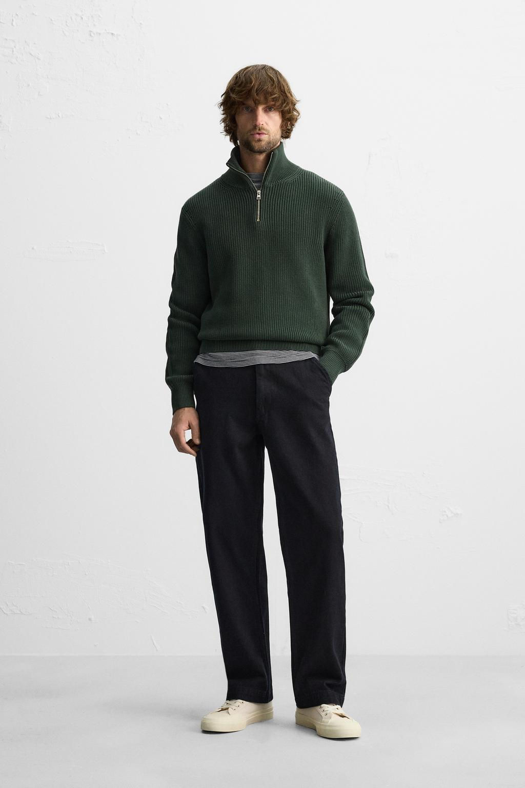 BASIC QUARTER-ZIP SWEATER - Zara фото 17