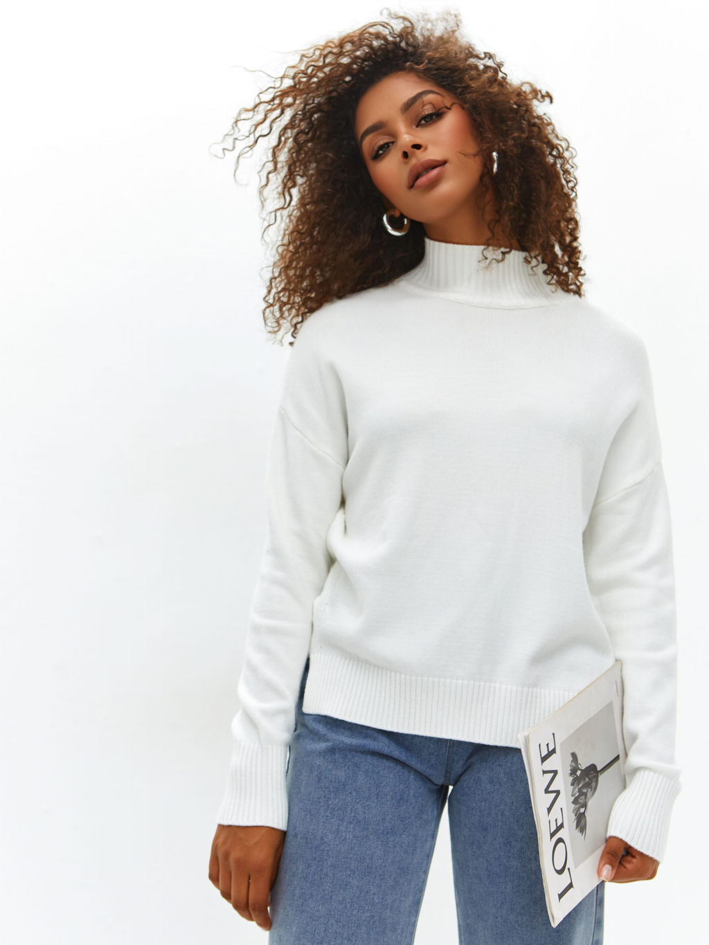 Свитер Дейн (белый) One Size - Nadi bordo фото 10