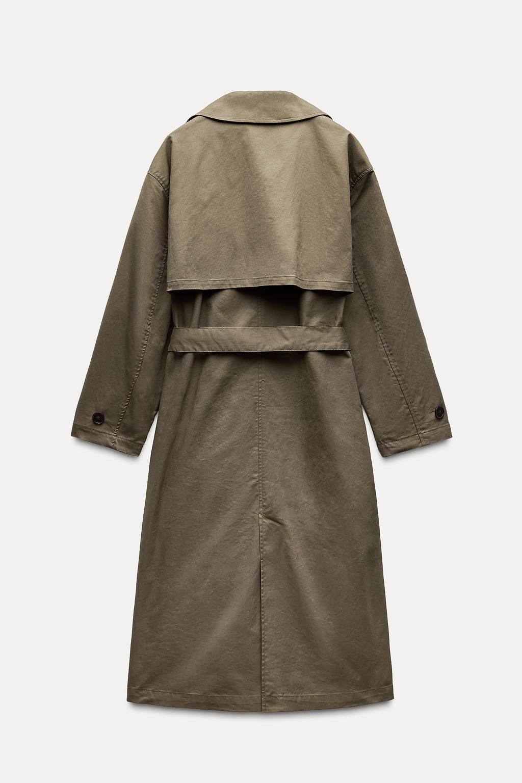 LONG TRENCH COAT WITH BELT - Zara фото 13