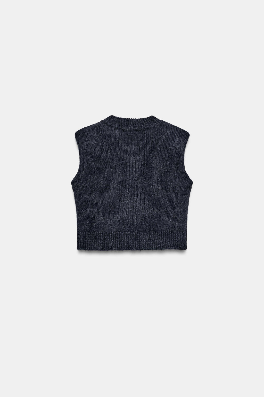 WOOL AND ALPACA WAISTCOAT WITH SHOULDER PADS