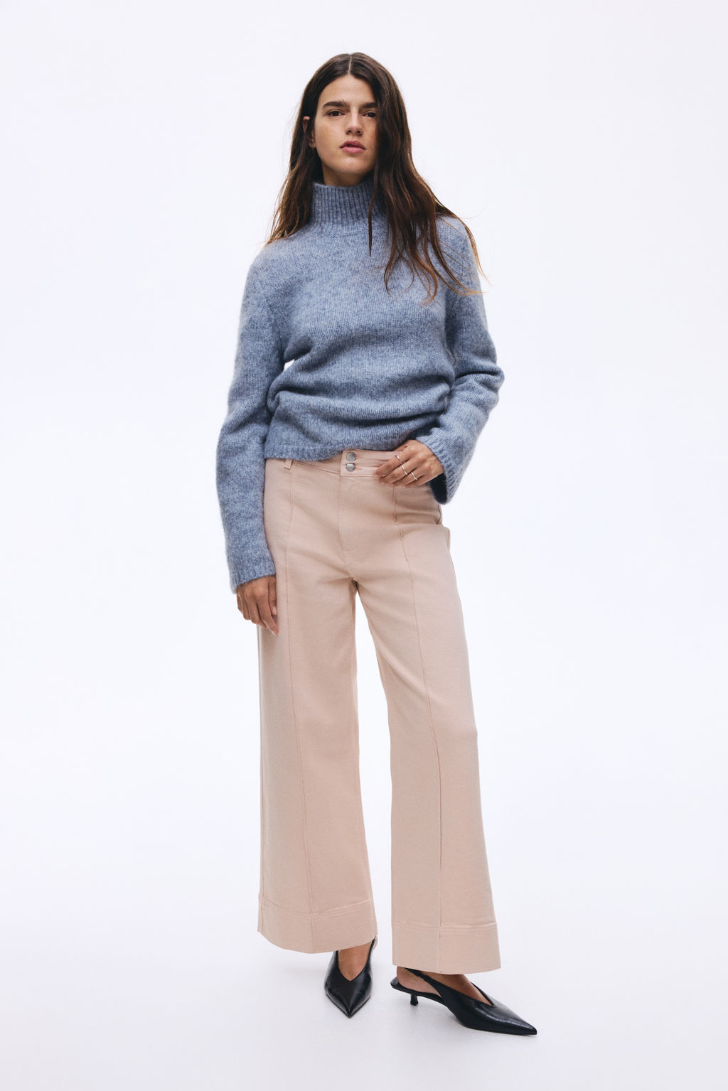 Wide High Ankle Jeans - H&m фото 12