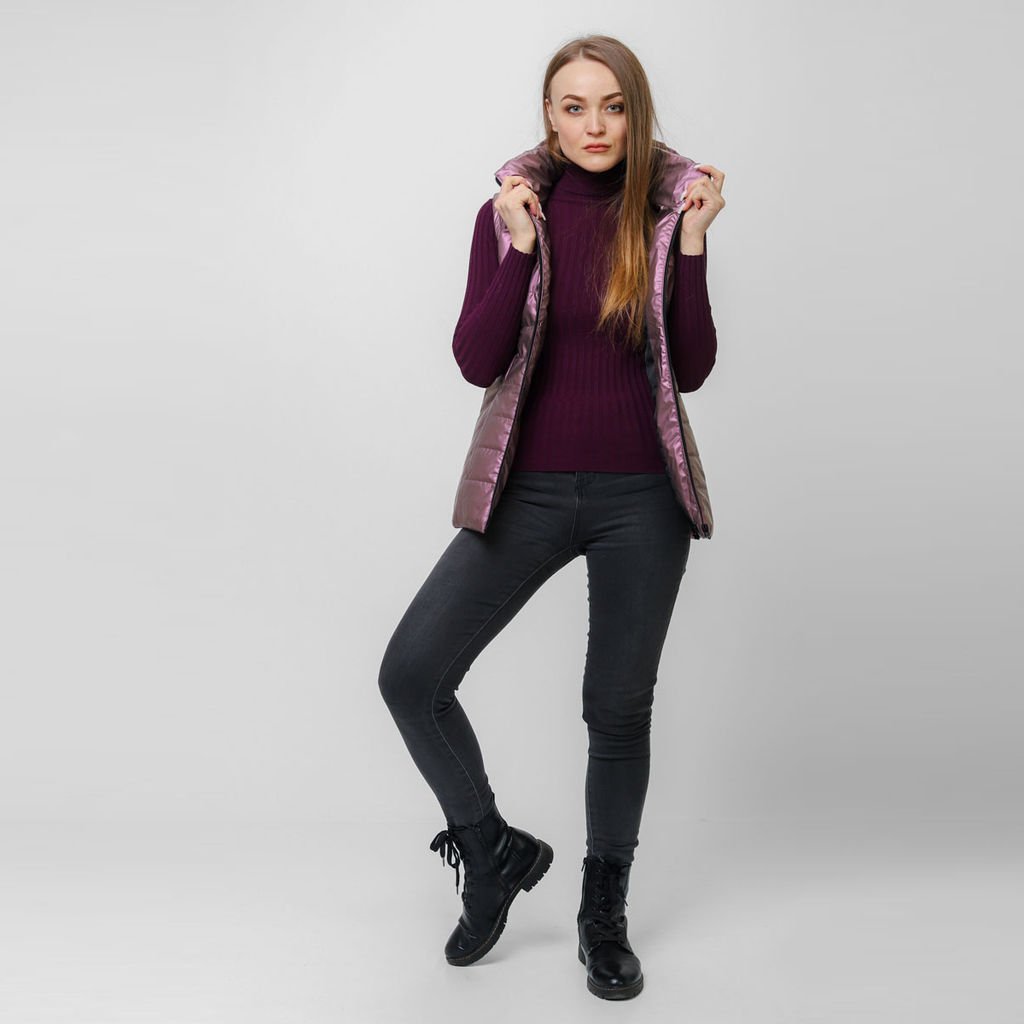 RODOS Жилет женский демисезон М-249 Светло-розовый  фото 18