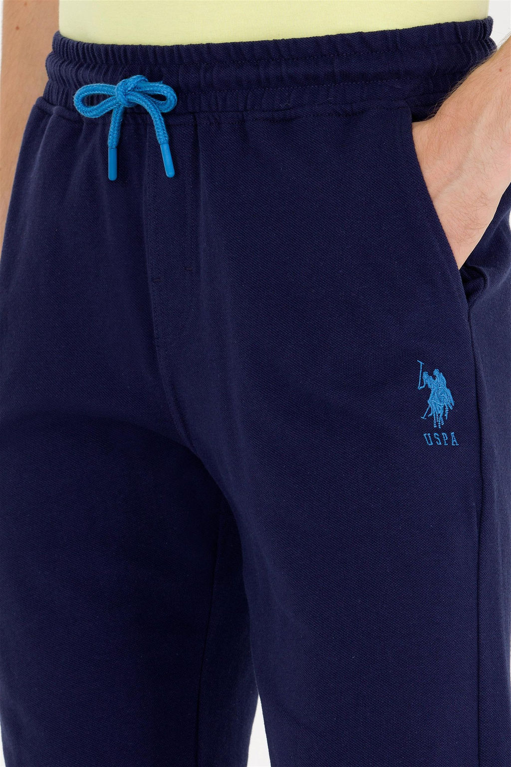 Мужские темно-синие вязаные шорты - U.s. polo assn фото 5
