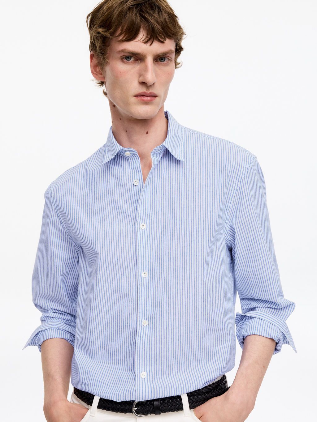 Camisa en mezcla de algod?n - H&m фото 6