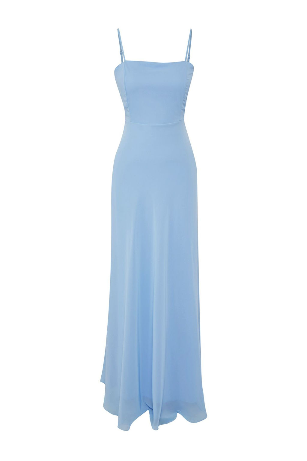 TRENDYOLMILLA Cok Renkli A-Kesim Fiyonklu Astarl? Sifon Dokuma Uzun S?k Abiye & Mezuniyet Elbise TPRSS25AE00152  фото 9