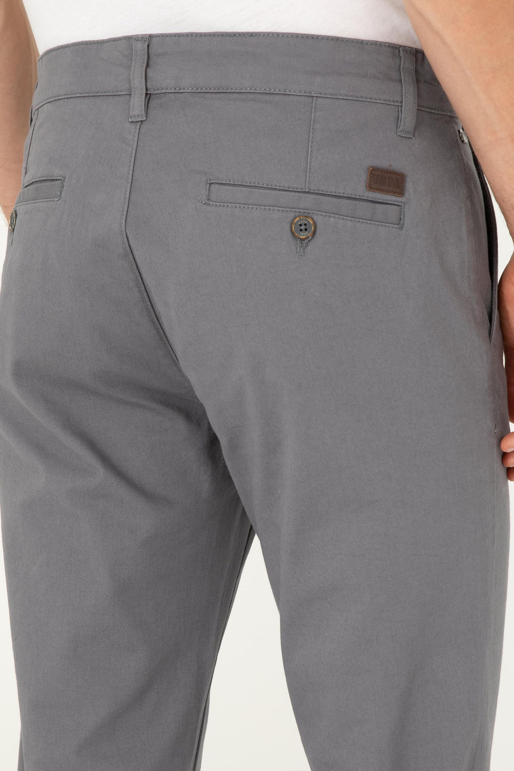 Мужские серые брюки из плотной ткани/чиносы - U.s. polo assn фото 6