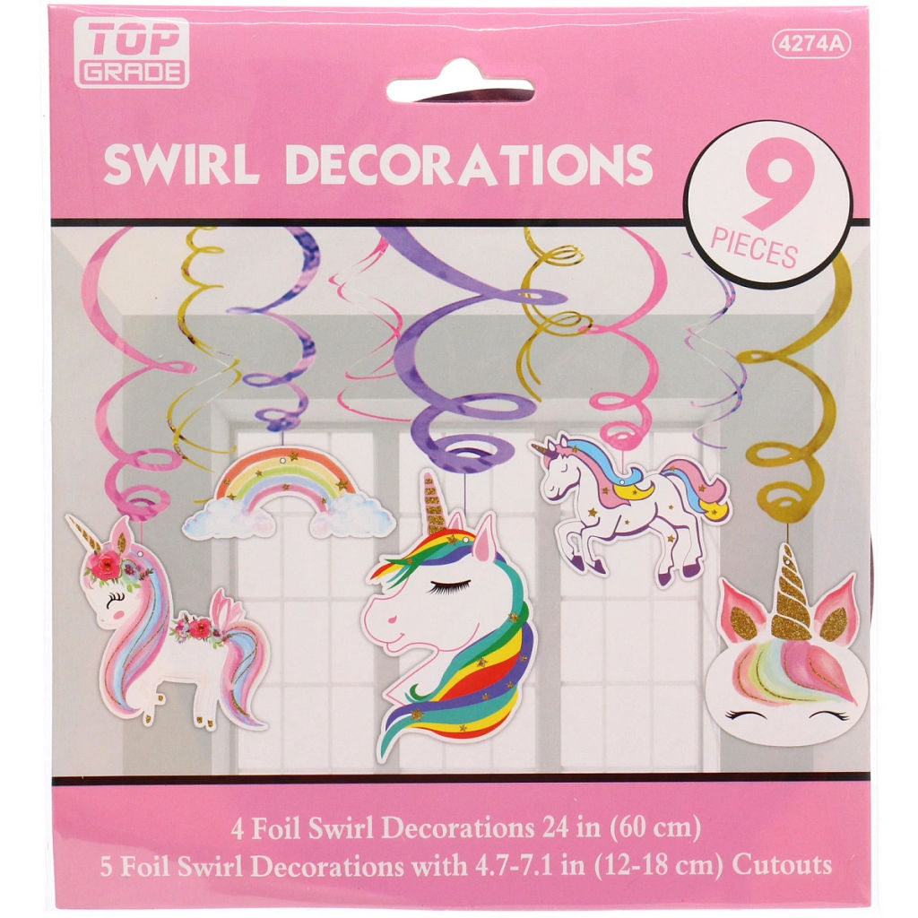 Подвесное украшение "Милый единорожка" 9 шт