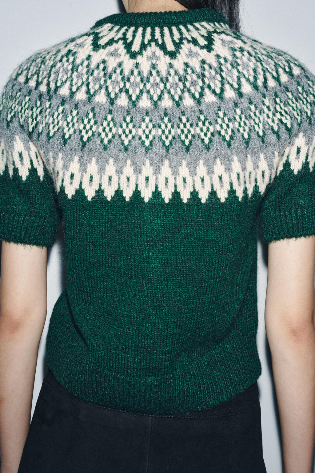 JACQUARD KNIT SHORT SLEEVE CARDIGAN - Zara фото 2