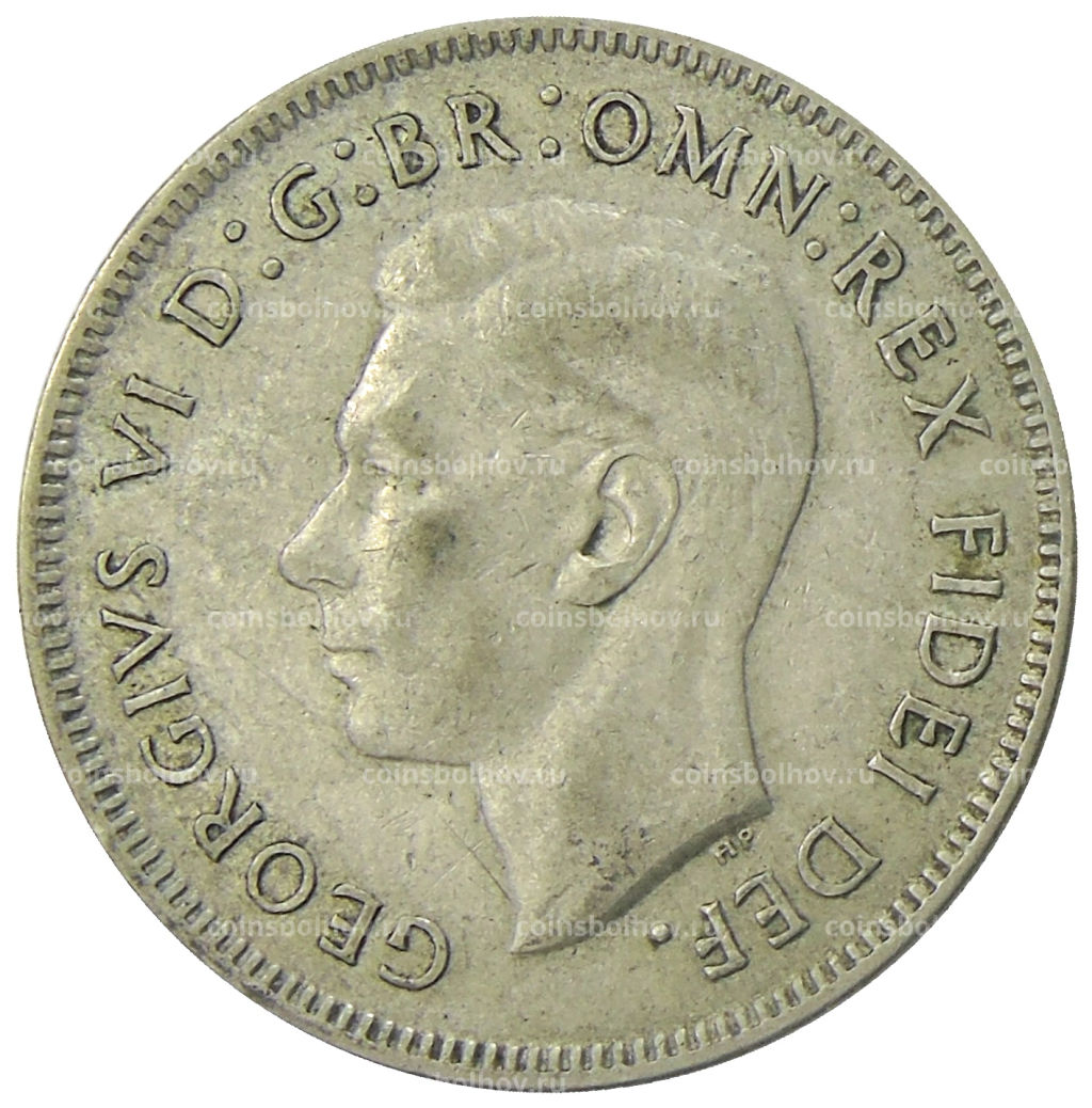 Монета 1 флорин (2 шиллинга) 1951 года Австралия  50 лет Федерации