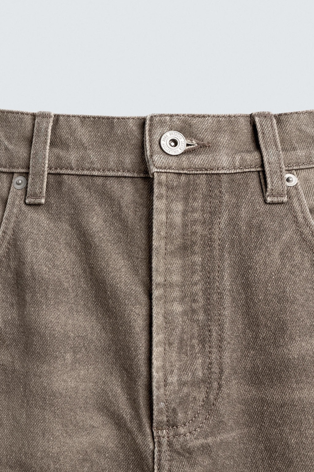 WASHED PRINTED STRAIGHT-LEG JEANS - Zara фото 8